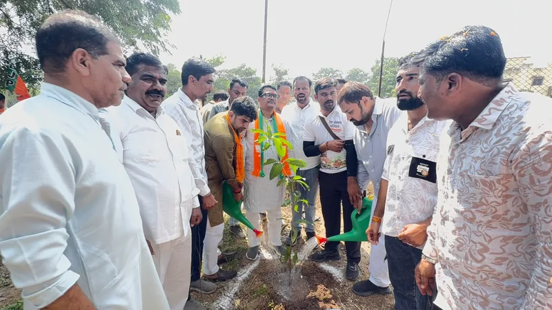 जन सेवा यात्रा का बड़ौद में जगह-जगह भव्य स्वागत, स्वच्छता अभियान एवं 51 पौधों का रोपण